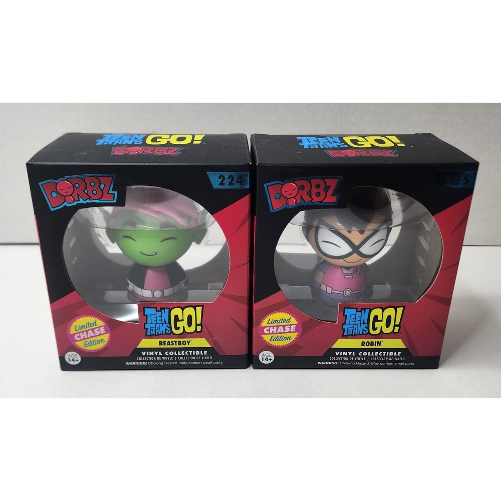 Funko Dorbz - Teen Titans Go Chase Lot - Beastboy (#224) & Robin (#225) - NIB